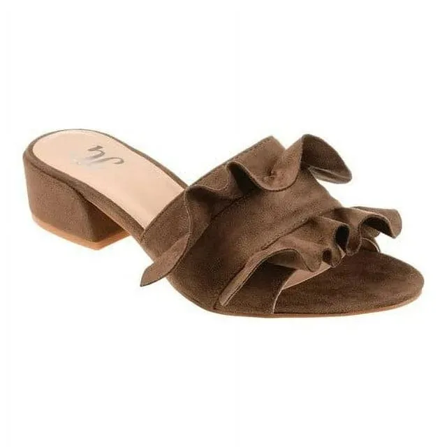 JOURNEE COLLECTION -  Sabica Block Heel Slide Slippers