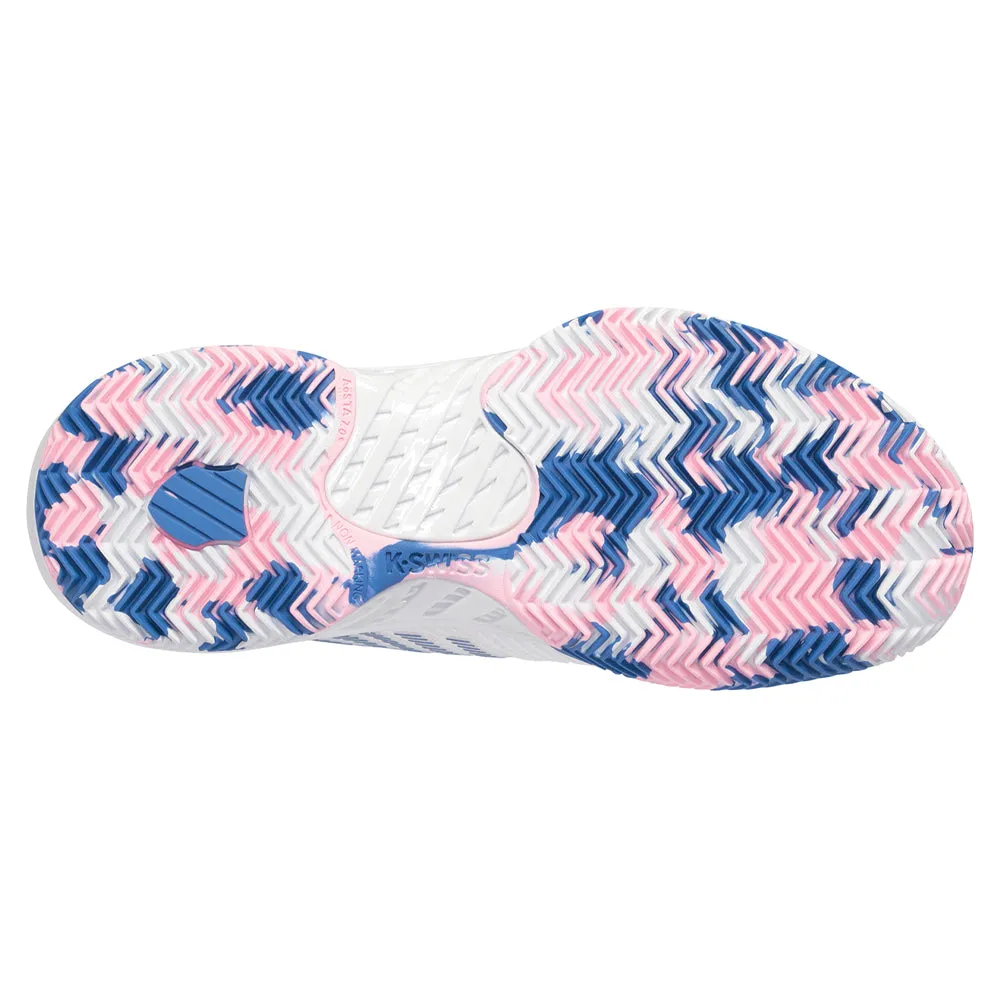 K-Swiss Hypercourt Supreme HB Tennis Shoes (Ladies) - White/Sapphire/Orchid Pink