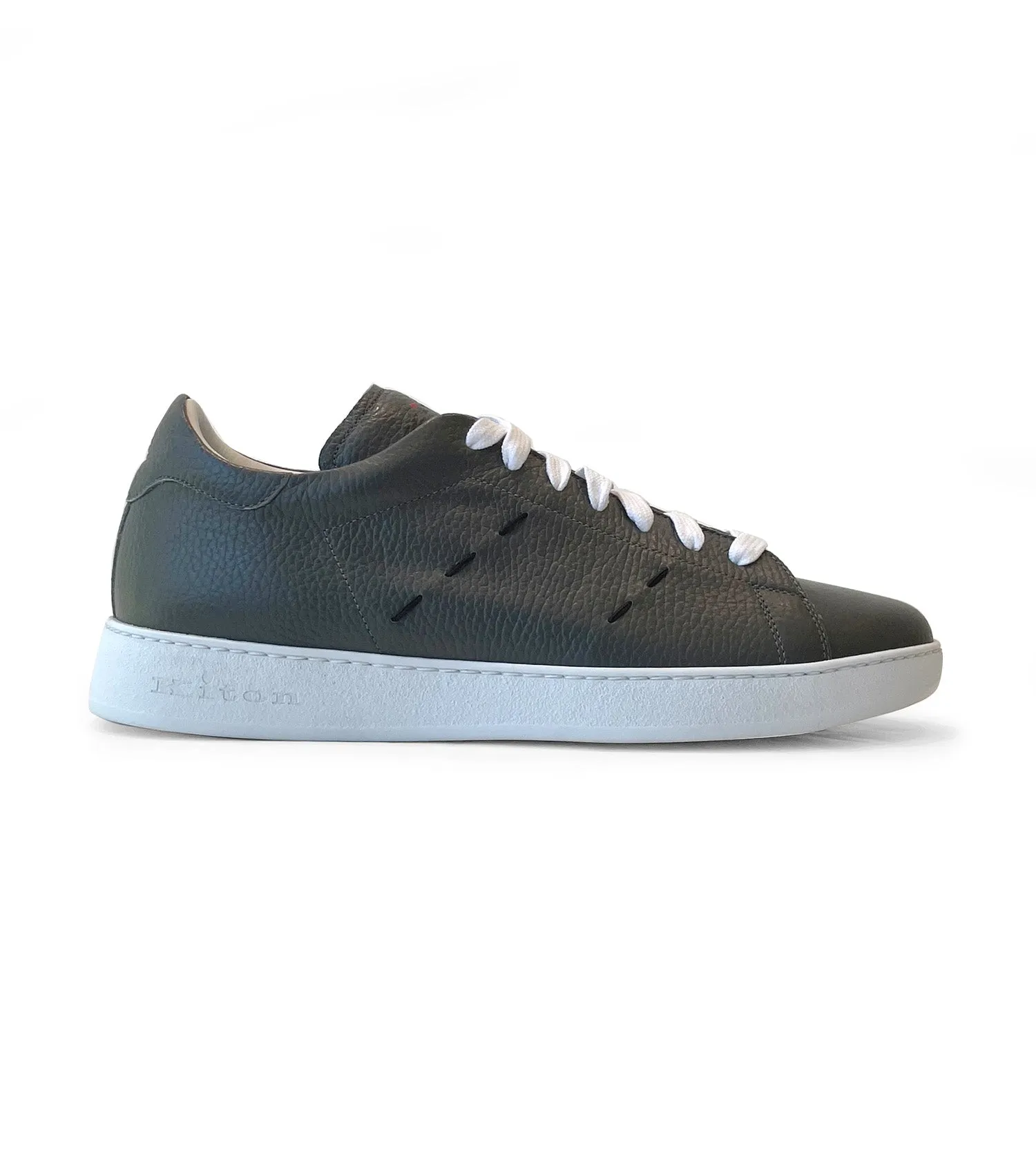 KITON Charcoal Leather Sneaker