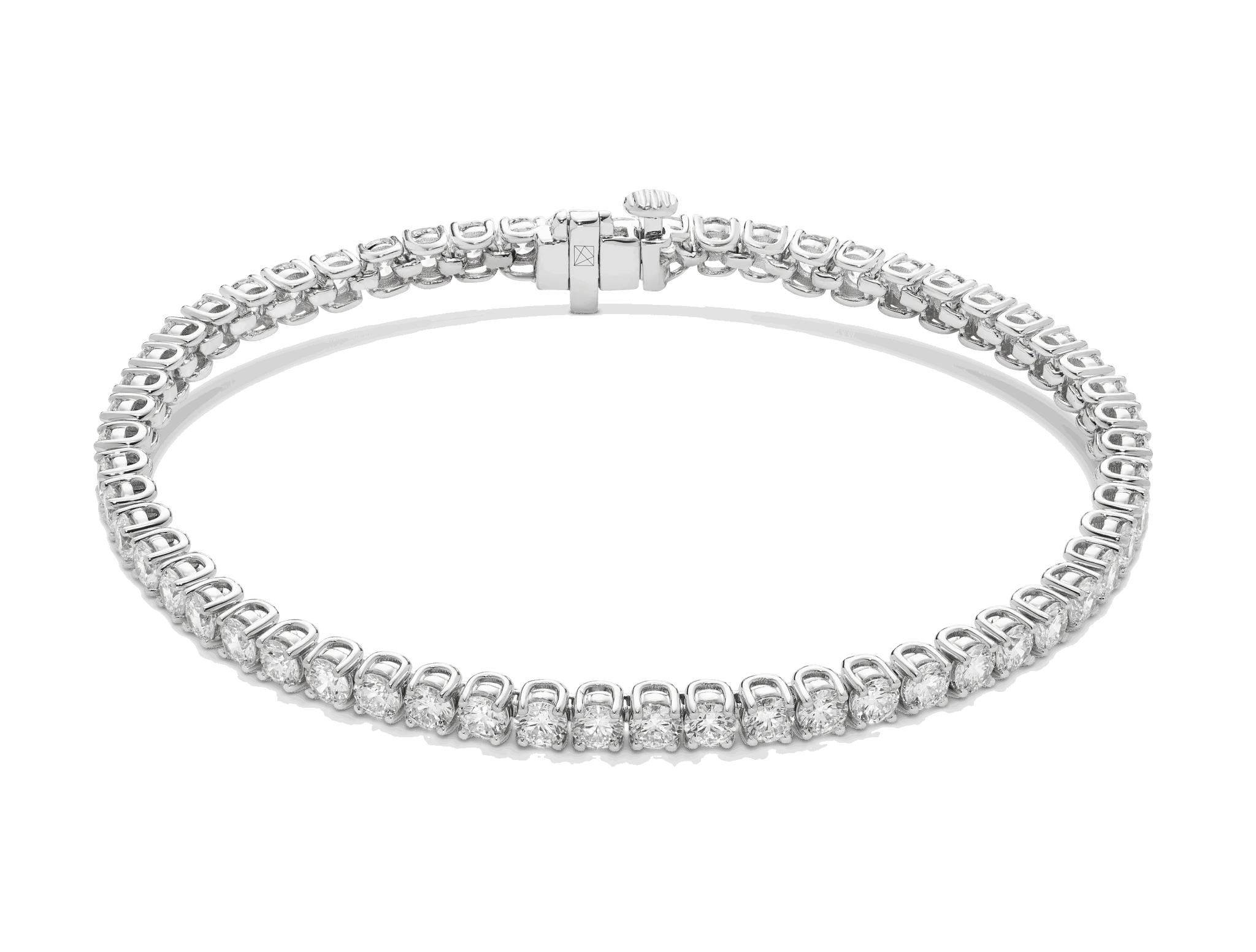 Lab-Grown Diamond Small Tennis Bracelet - E-F color, 6.5" length | White