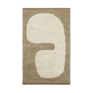 Lay Washable Mat | Dark Taupe & Off White | by ferm Living