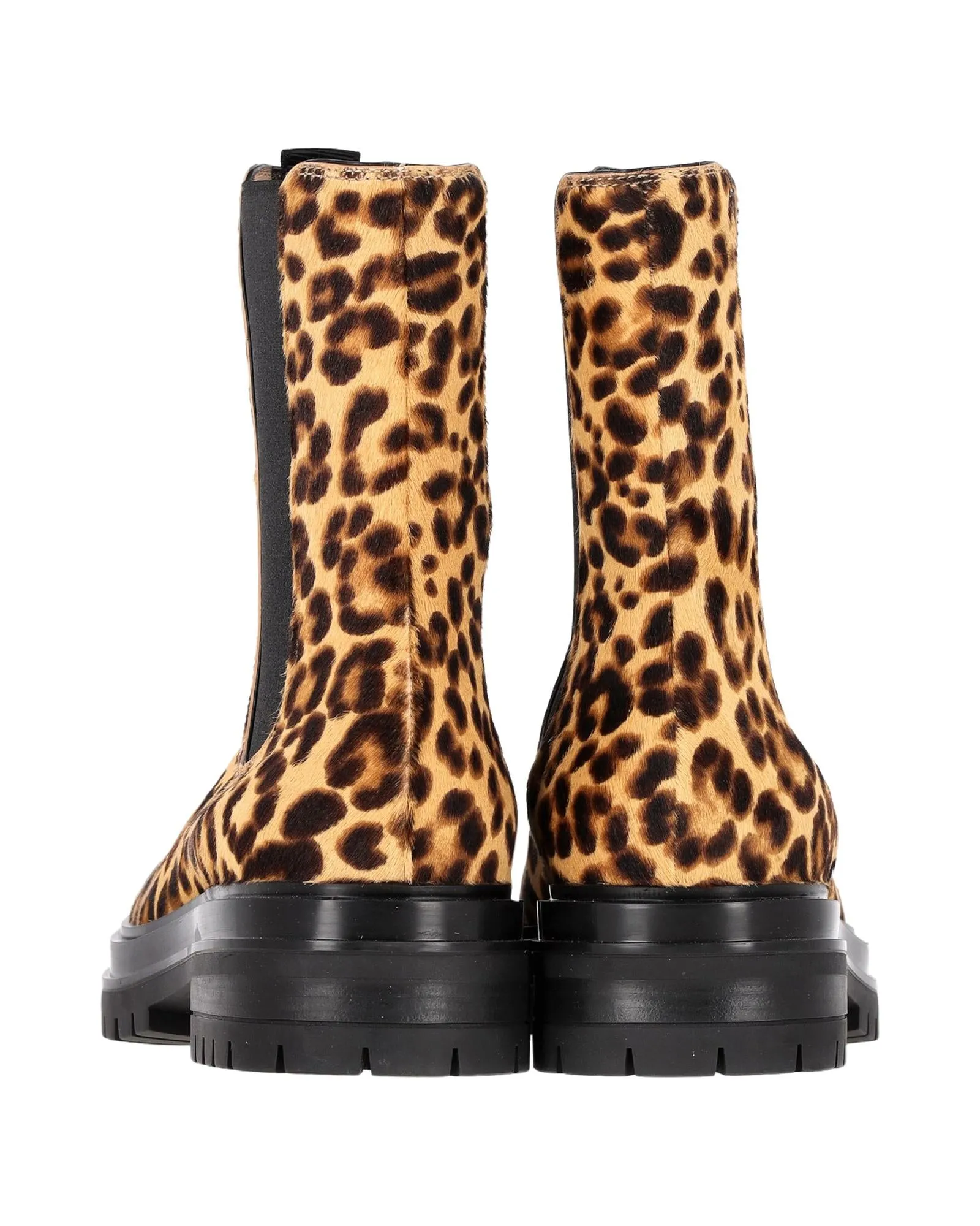 Leopard Print Calf Hair Chelsea Boots