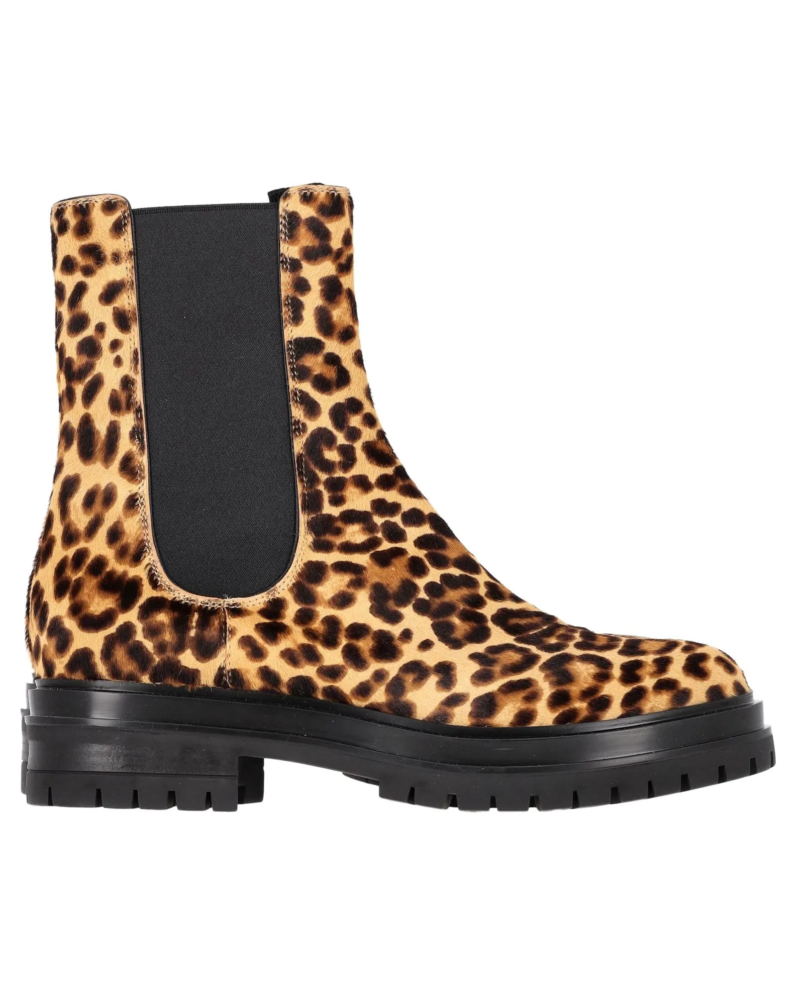 Leopard Print Calf Hair Chelsea Boots