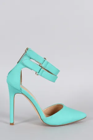 Liliana Pointy Toe Double Ankle Strap Stiletto Pump