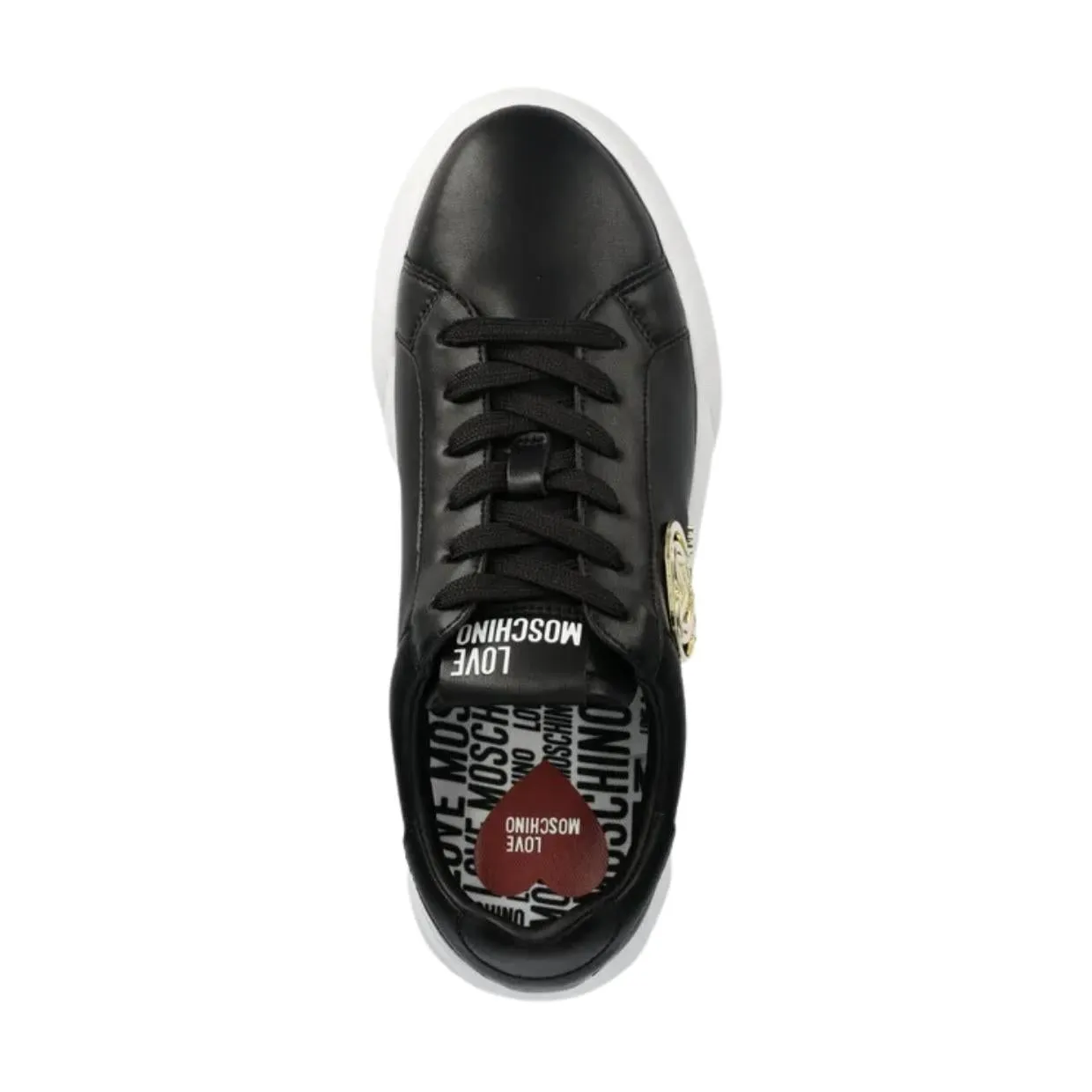 Love Moschino Logo Plaque Black Trainers