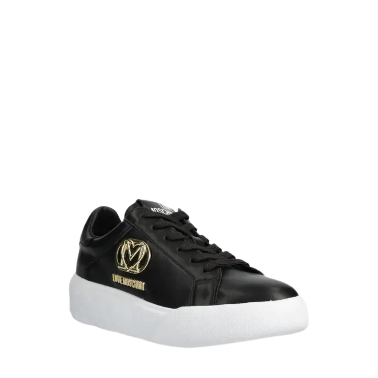 Love Moschino Logo Plaque Black Trainers