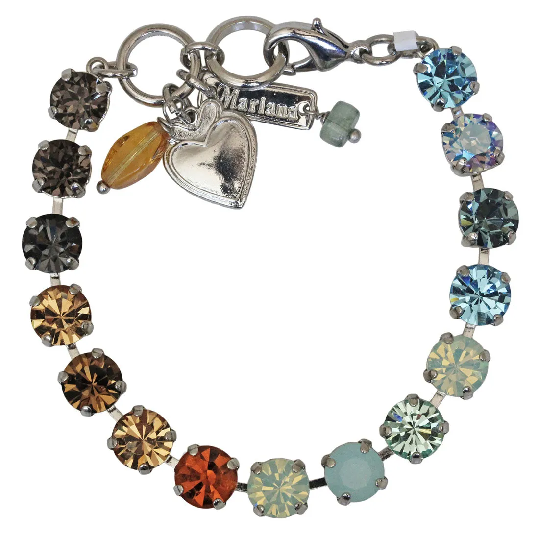 Mariana "Forget Me Not" Rhodium Plated Must-Have Everyday Crystal Tennis Bracelet, 4252 1329ro