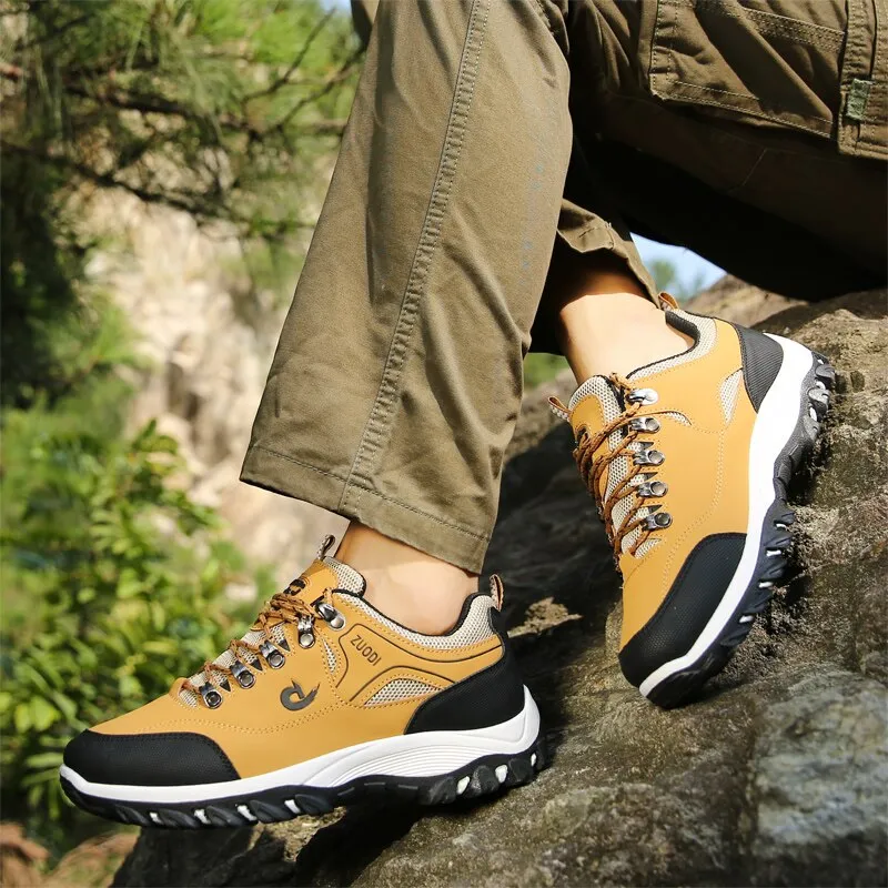 Men's Hiking Shoes Waterproof Walking Sneakers Outdoor Sport Brazil Vip