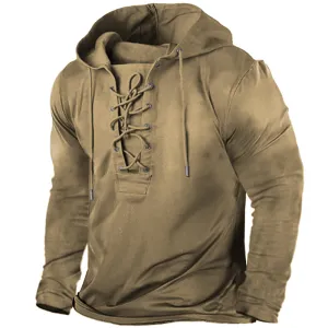 Men's Outdoor Drawstring Long Sleeve Hoodie