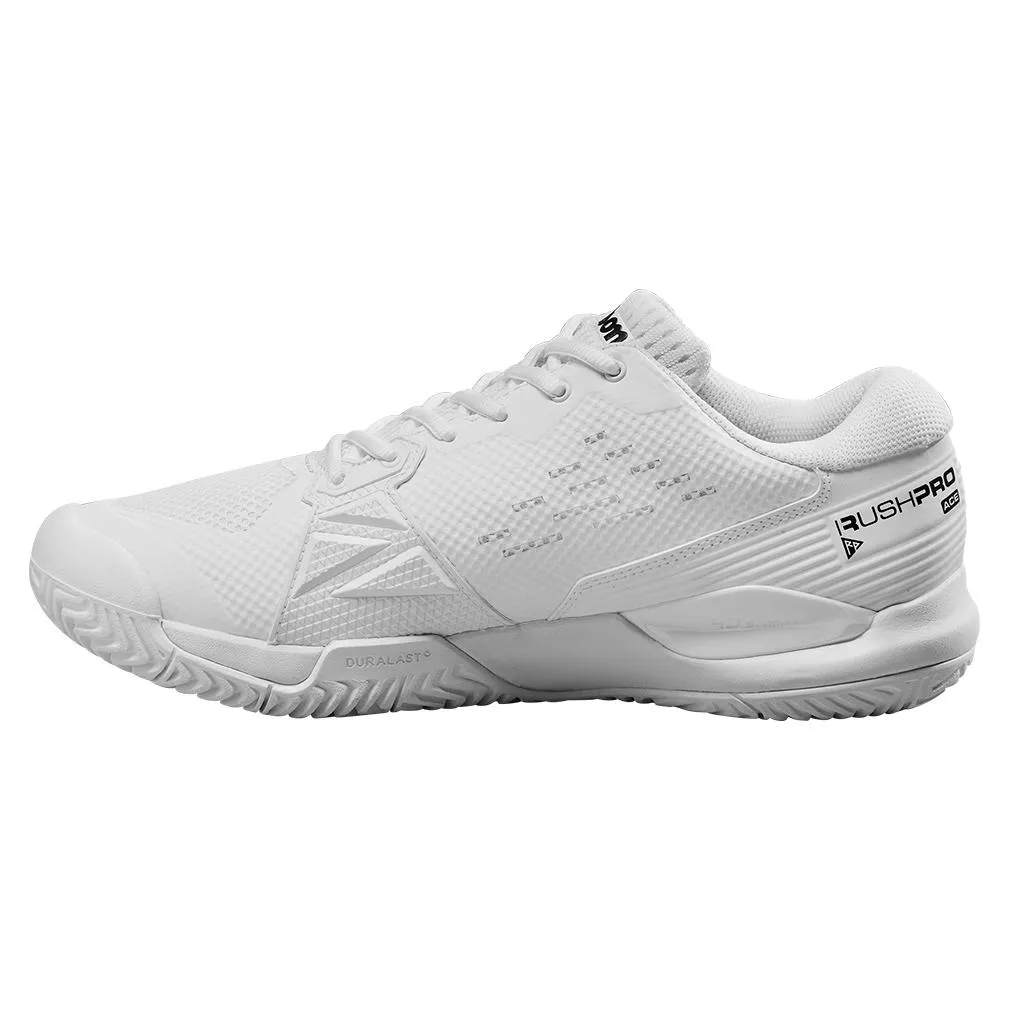 Men's Rush Pro Ace Wide Tennis Shoes White and Black