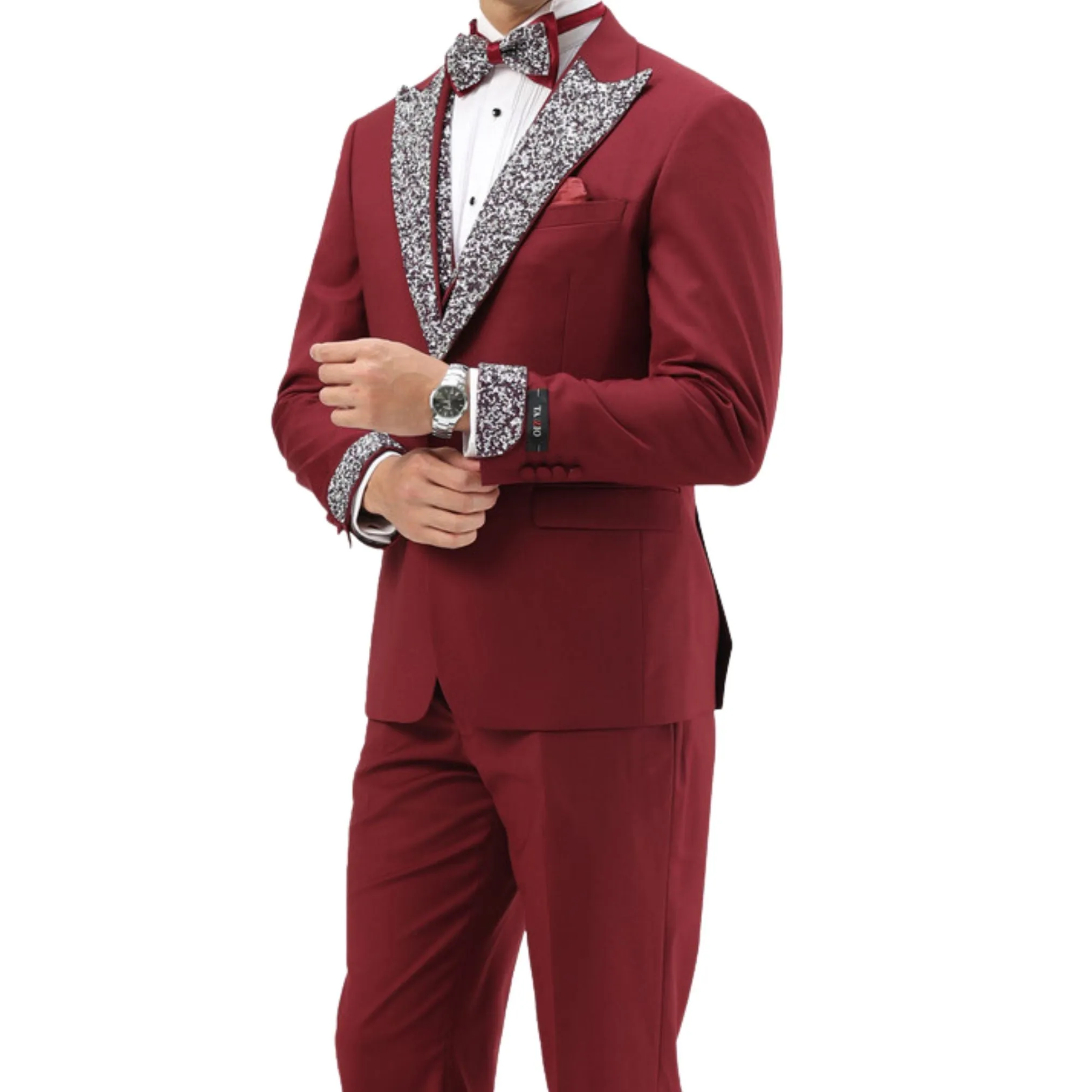 Men’s Sequin Lapel Three-Piece Prom Tuxedo – Perfect for Prom 2025