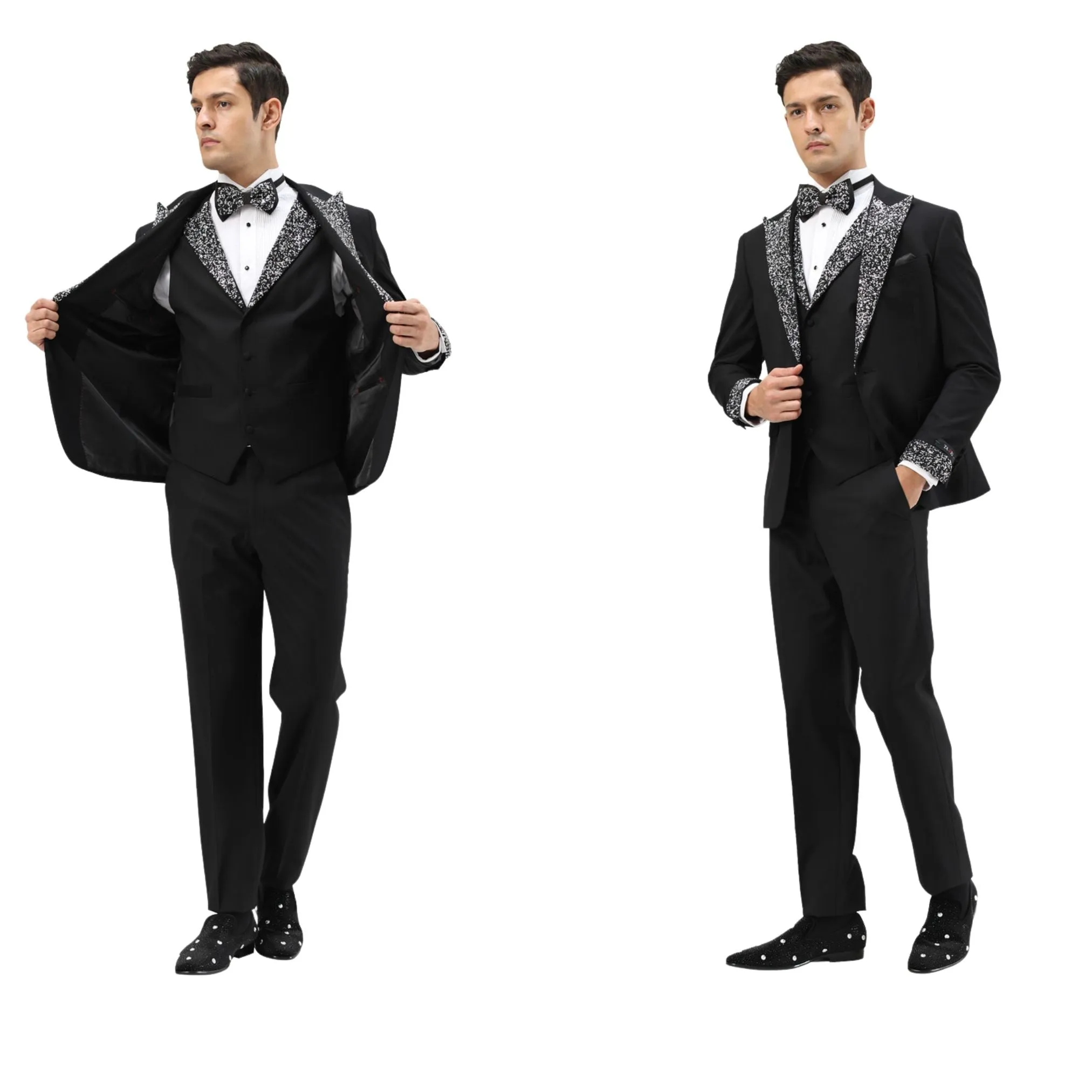 Men’s Sequin Lapel Three-Piece Prom Tuxedo – Perfect for Prom 2025