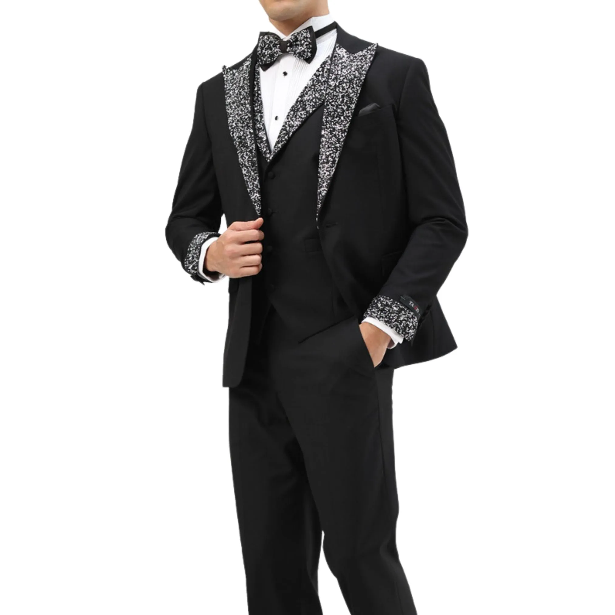 Men’s Sequin Lapel Three-Piece Prom Tuxedo – Perfect for Prom 2025