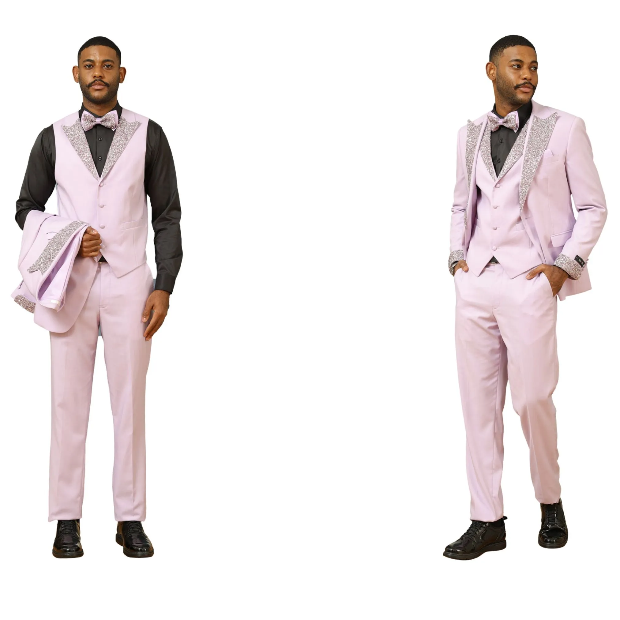 Men’s Sequin Lapel Three-Piece Prom Tuxedo – Perfect for Prom 2025