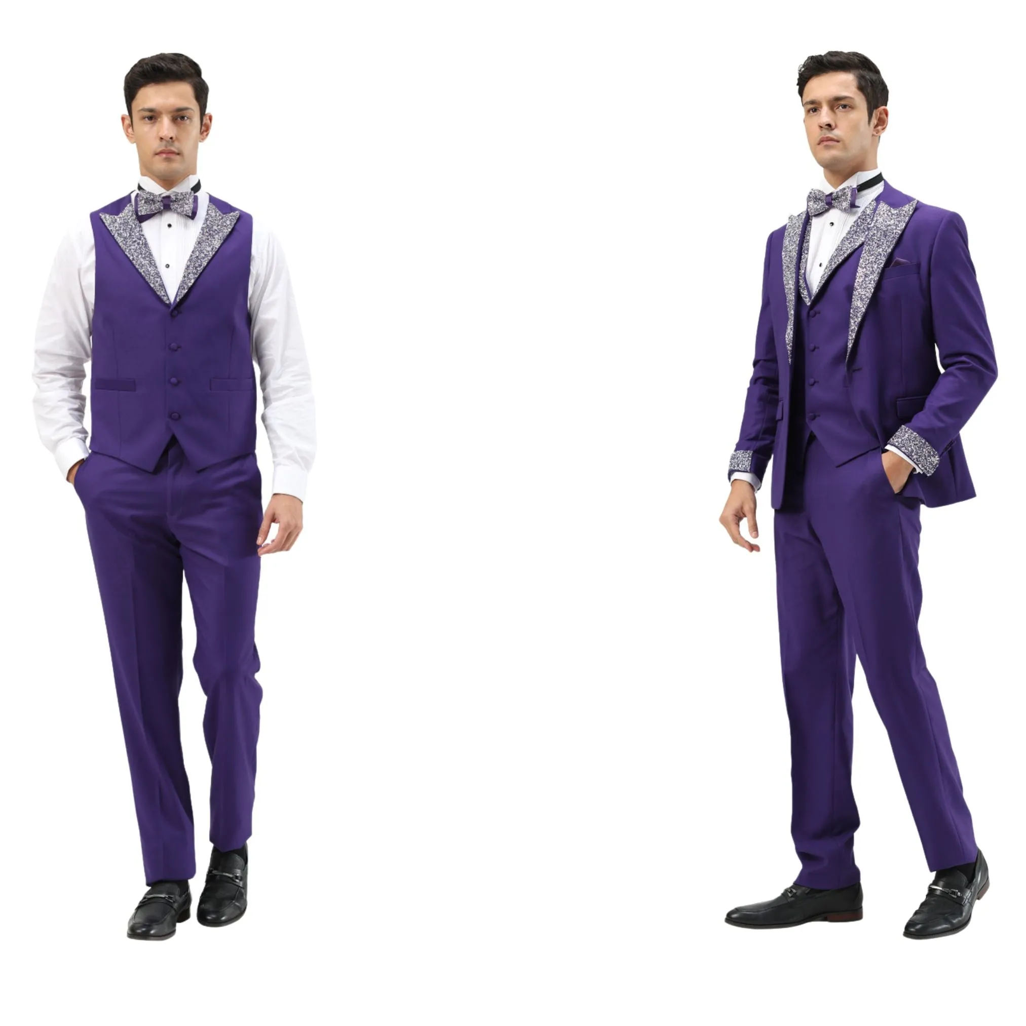 Men’s Sequin Lapel Three-Piece Prom Tuxedo – Perfect for Prom 2025