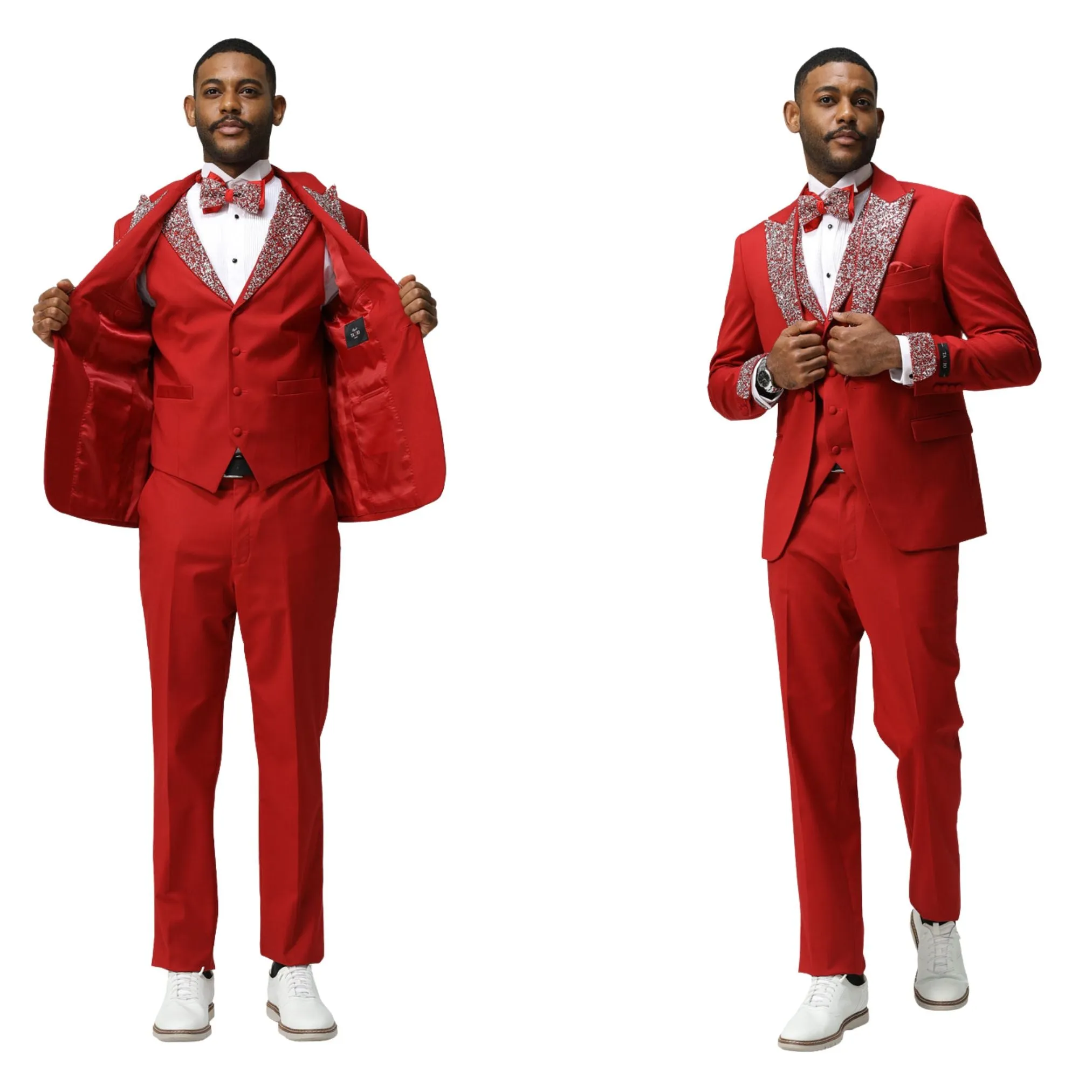 Men’s Sequin Lapel Three-Piece Prom Tuxedo – Perfect for Prom 2025