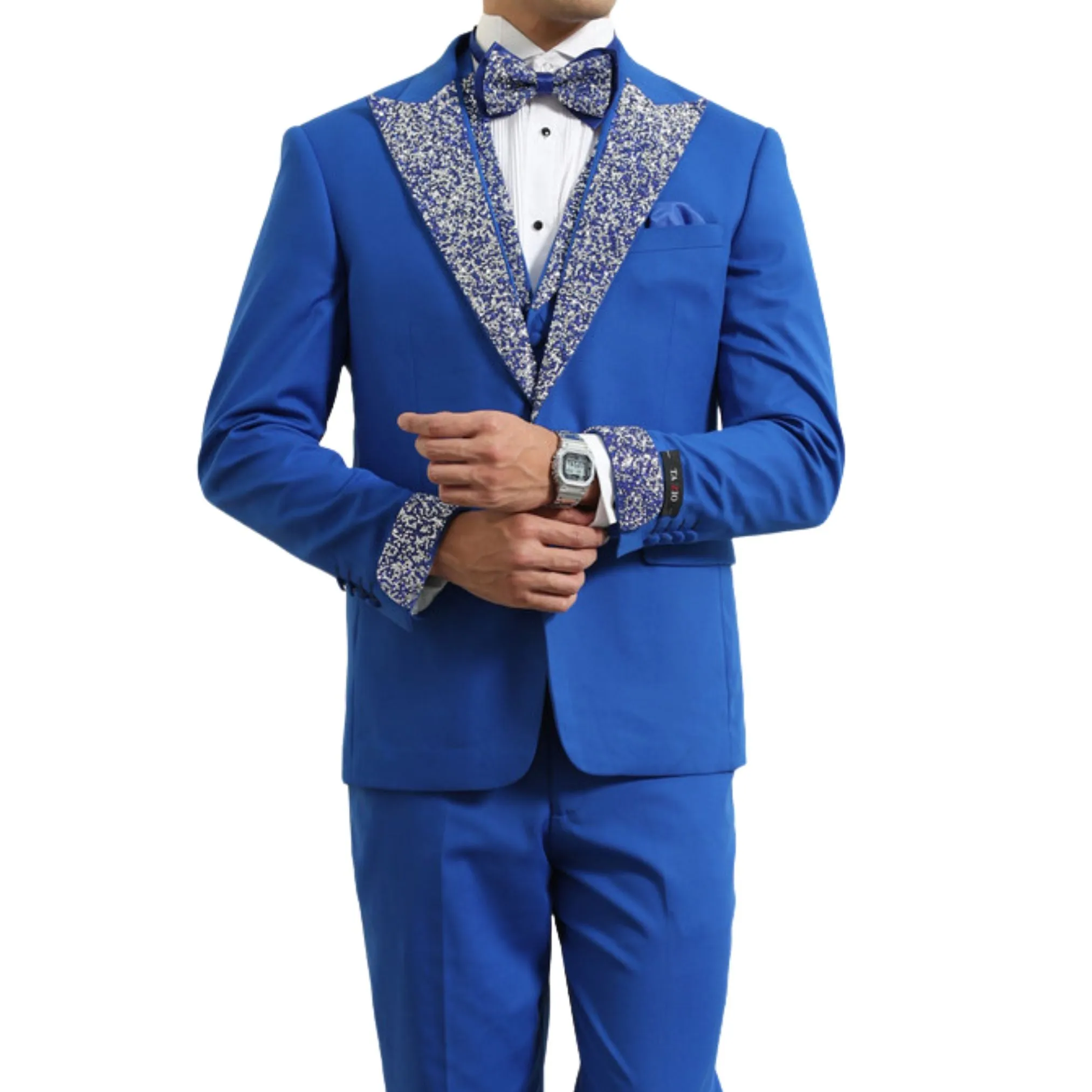 Men’s Sequin Lapel Three-Piece Prom Tuxedo – Perfect for Prom 2025