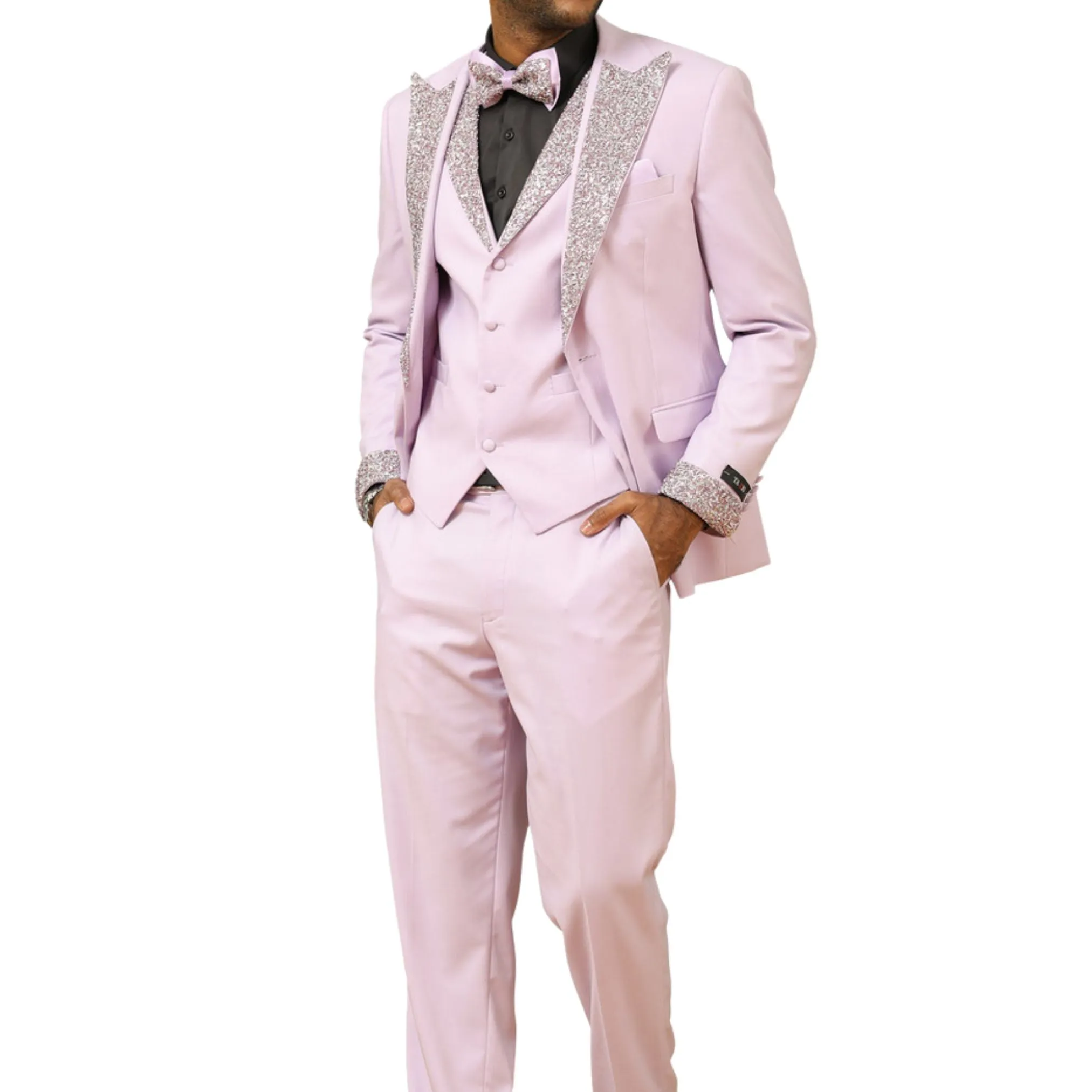 Men’s Sequin Lapel Three-Piece Prom Tuxedo – Perfect for Prom 2025