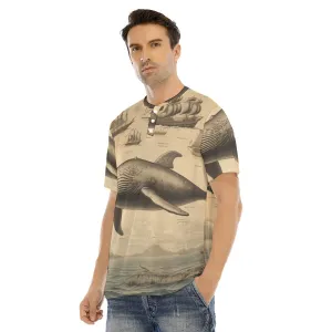 Men's Short Sleeve T-shirt With Button Closure #149