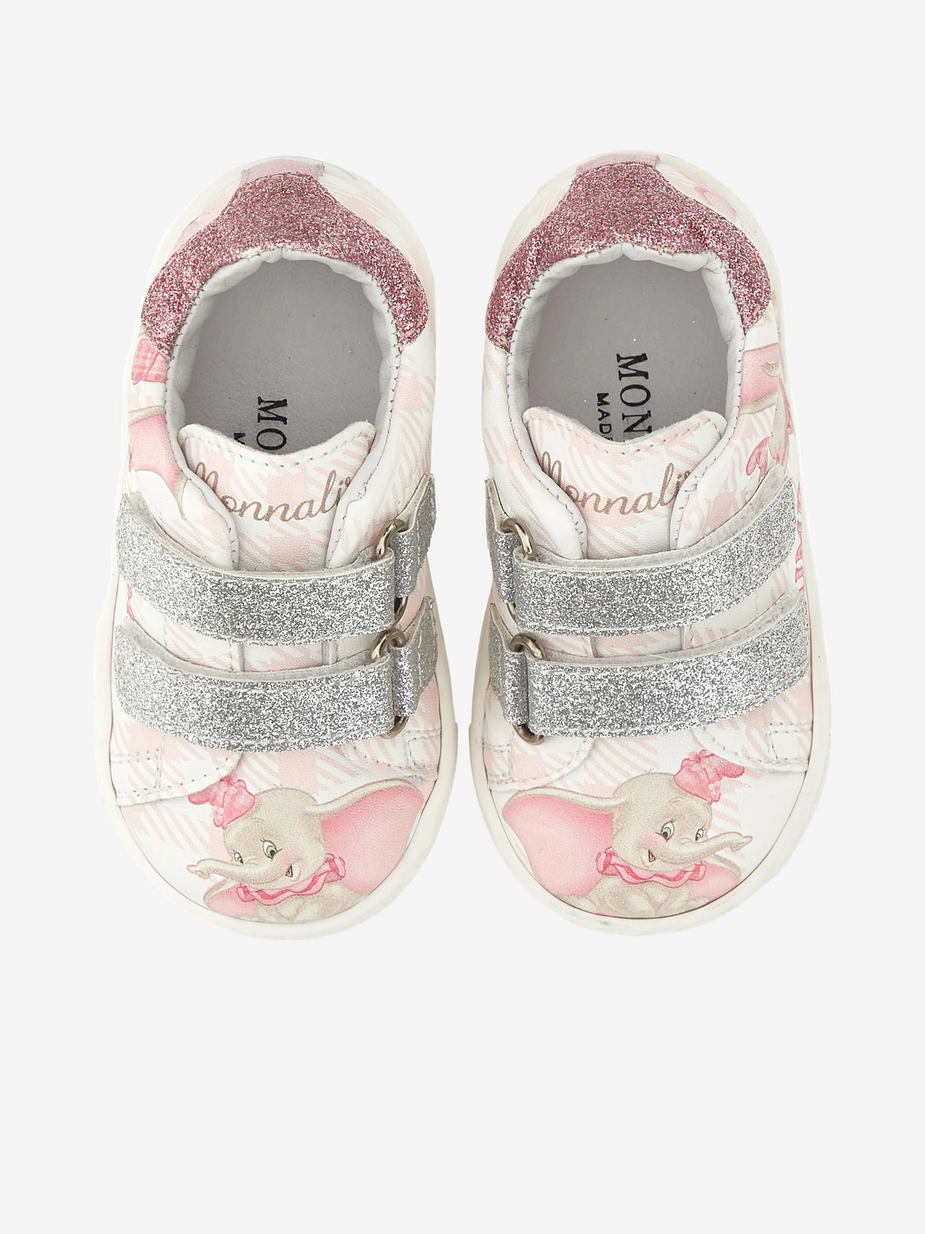 Monnalisa Girls Disney Dumbo Glitter Trainers in Pink