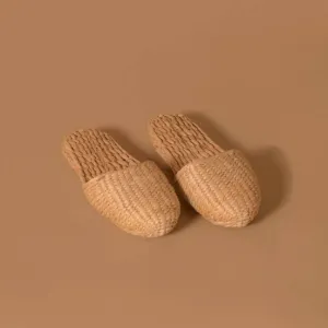 Natural Straw Slippers