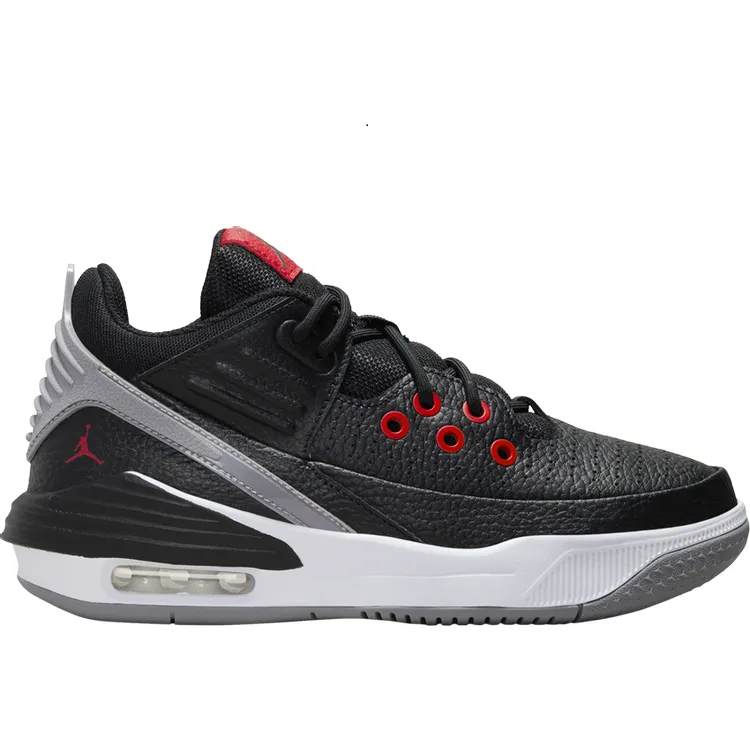 Nike Kid's Jordan Max Aura 5 Shoes - Black / University Red / White / Cement Grey