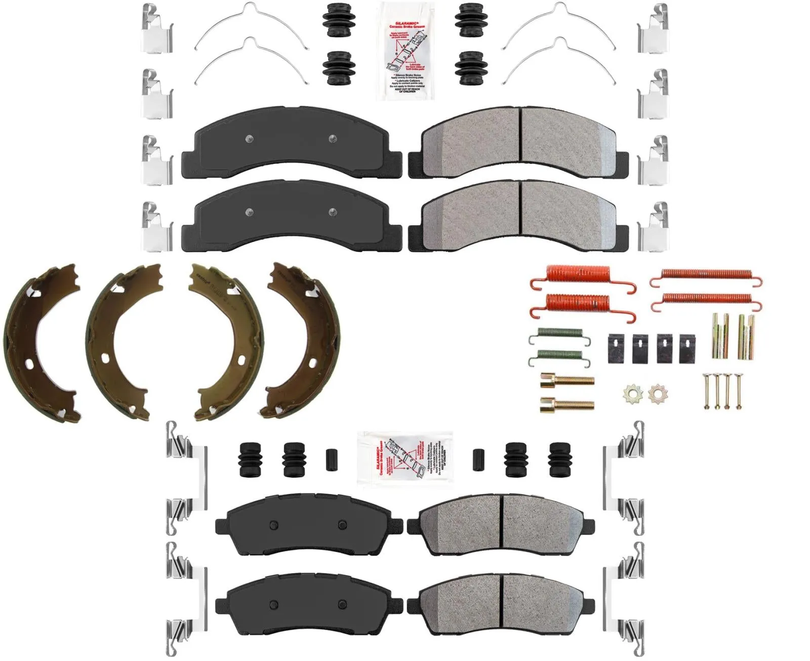 Off Road Fleet Duty Brake Pads & Parking Shoes For F250 F350 Super Duty 1999-04