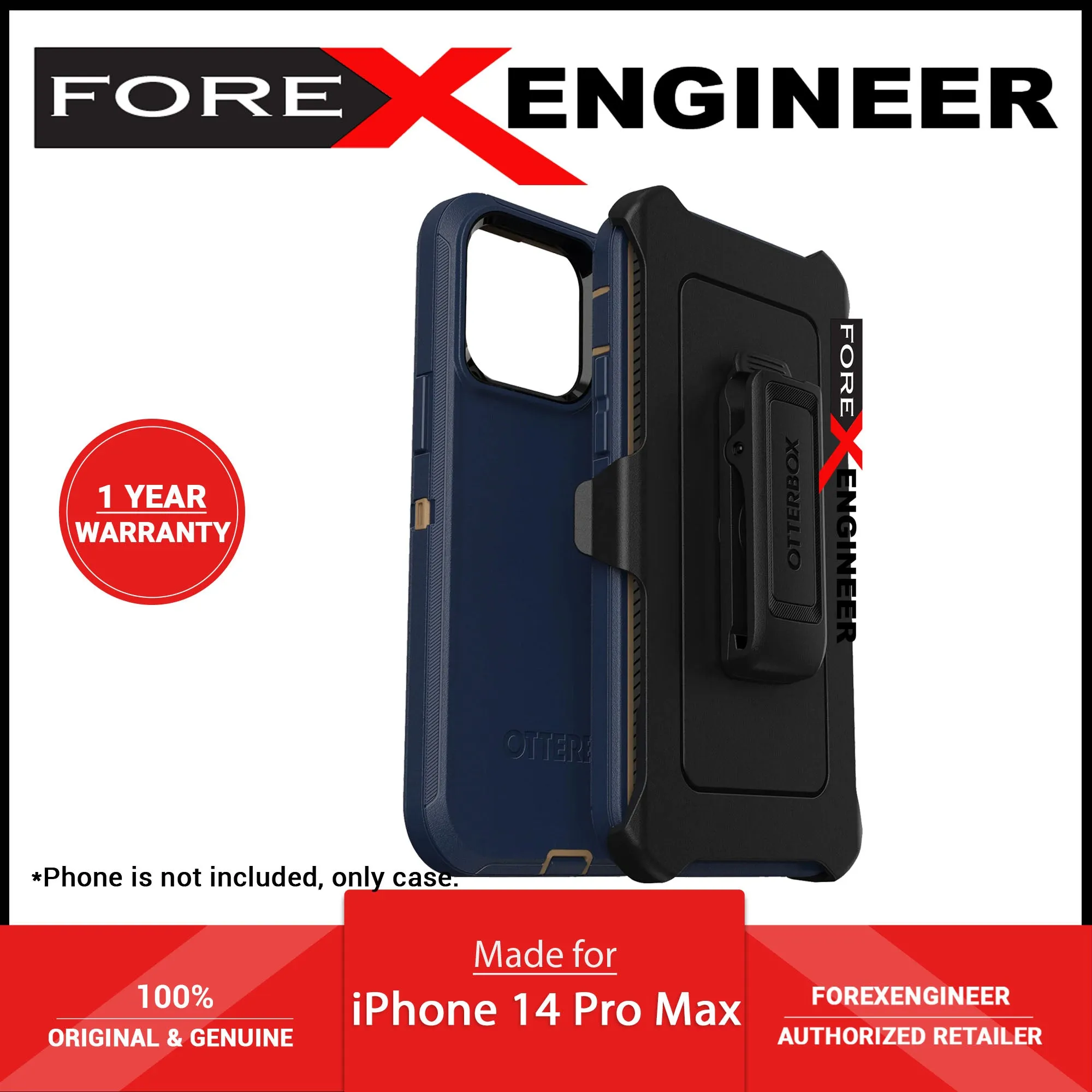 Otterbox Defender Series for iPhone 14 Pro Max - Blue Suede Shoes (Barcode: 840262380096 )