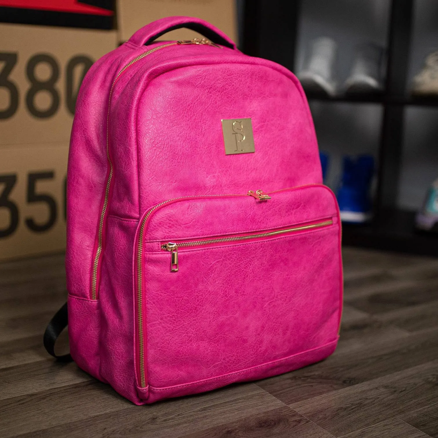 Pink Tumbled Leather Commuter Bag (Only 100 Made)