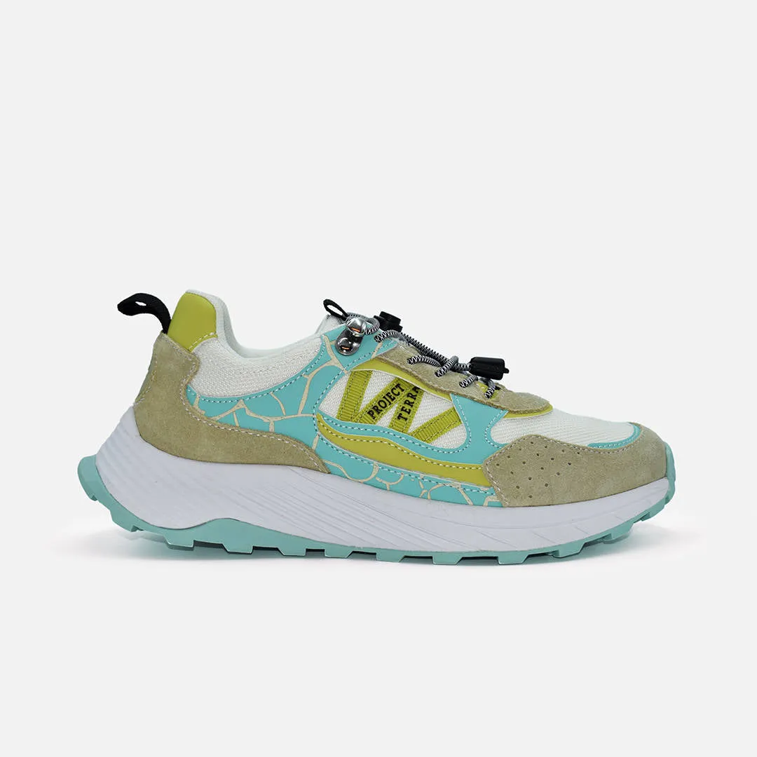 PJ2050 Running Acqua, Beige & Acid Green