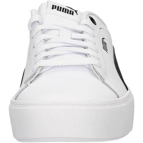 Puma scarpa sneakers da donna con zeppa Smash Platform v2 L 373035 02 bianco