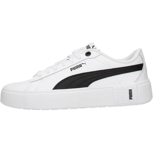 Puma scarpa sneakers da donna con zeppa Smash Platform v2 L 373035 02 bianco