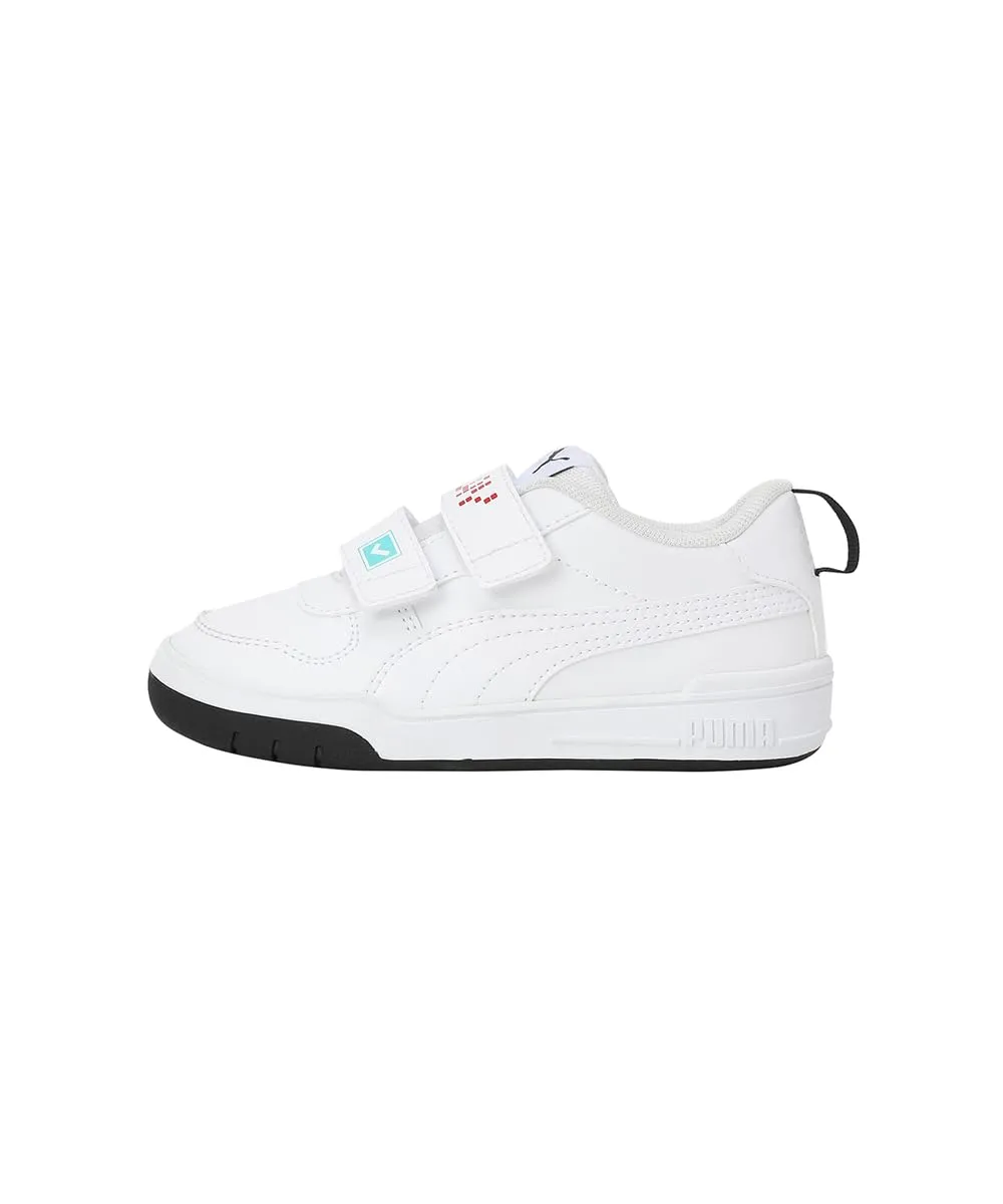 Puma Unisex-Kid Multiflex SL Play V PS White-White-for All Time Red Sneaker - 13 UK (39256101)