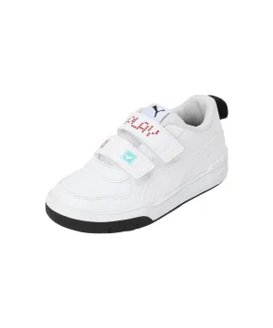 Puma Unisex-Kid Multiflex SL Play V PS White-White-for All Time Red Sneaker - 13 UK (39256101)