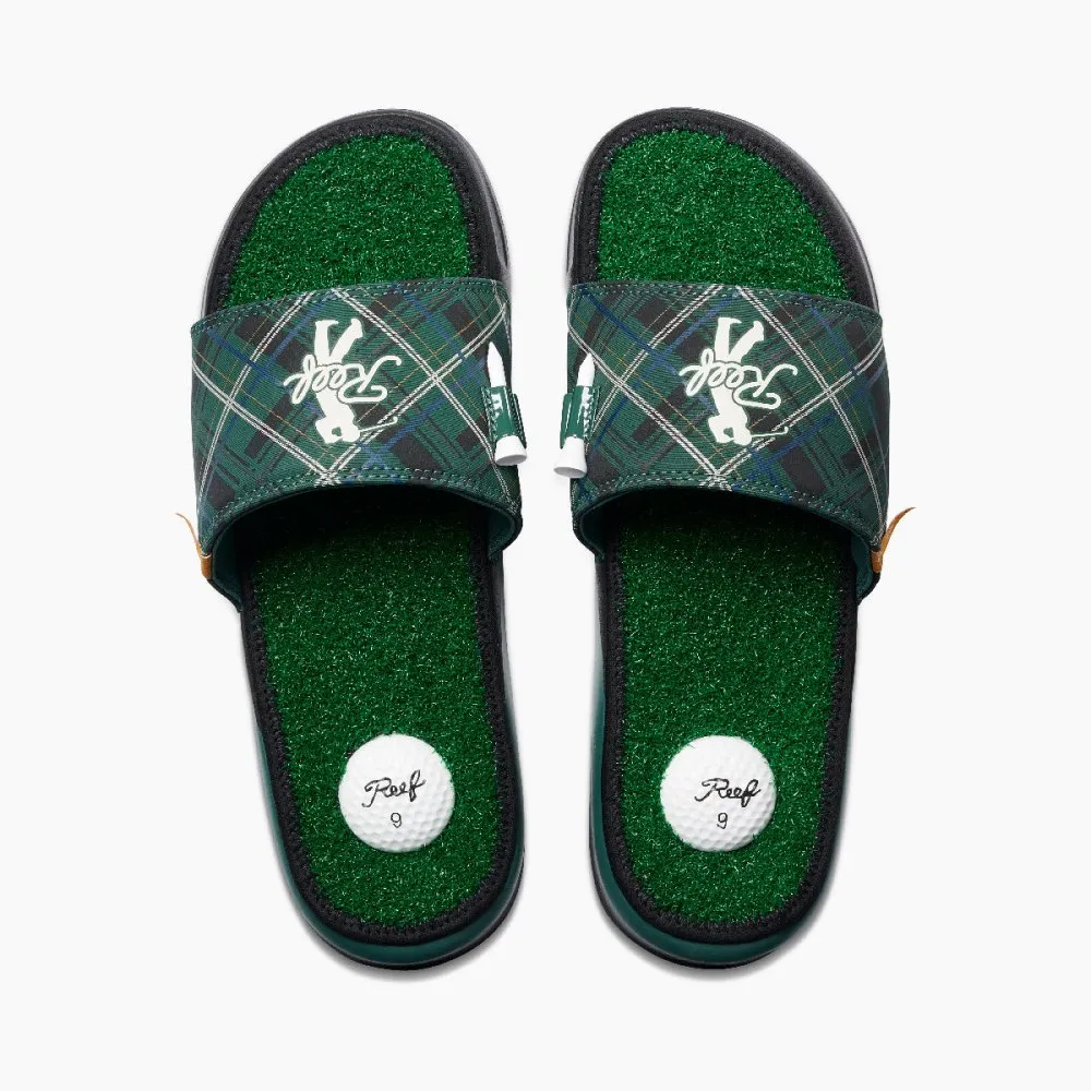 Reef Men's Mulligan Slide - Green Tartan