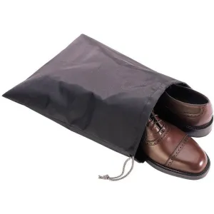 RICHARDS HOMEWARES Drawstring Travel Shoe Bag, Set of 3, Black