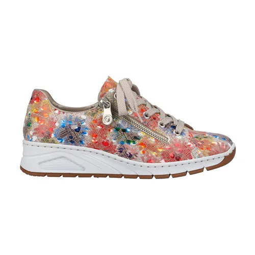 Rieker Ladies Wedge Shoes- N3302-90 - Multi