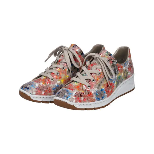 Rieker Ladies Wedge Shoes- N3302-90 - Multi