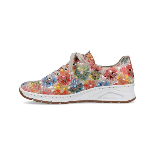 Rieker Ladies Wedge Shoes- N3302-90 - Multi