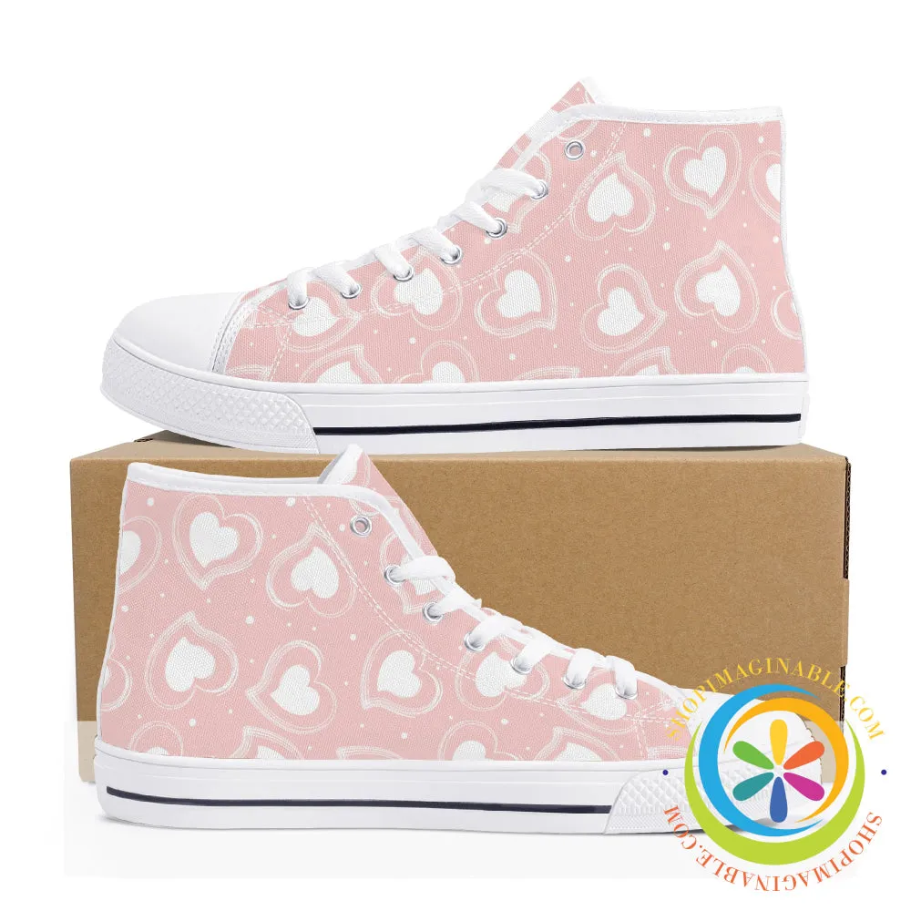 Road To My Heart Ladies High Top Canvas Shoes