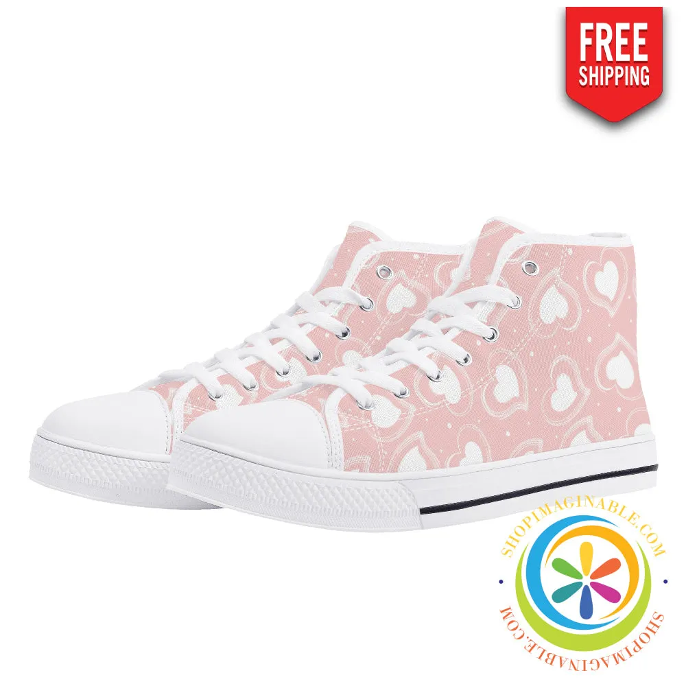 Road To My Heart Ladies High Top Canvas Shoes