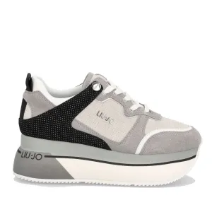 Scarpe Donna LIU JO Sneakers Super Platform in Suede colore Silver