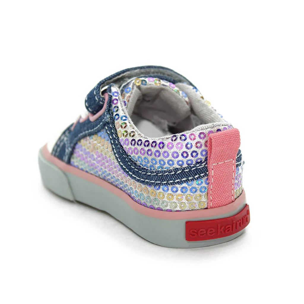 See Kai Run Kristin Chambray/Sequins- Infant Walker Toddler Kids Girls