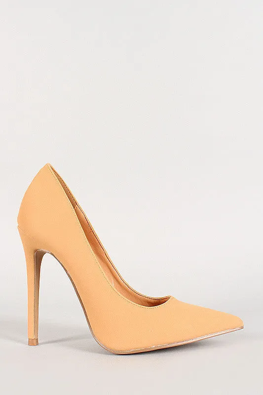 Shoe Republic Nubuck Pointy Toe Stiletto Pump