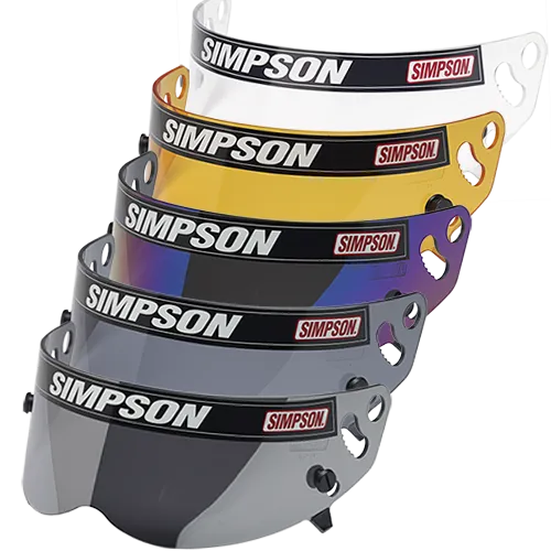 Simpson Helmet Shield - Diamondback/Speedway RX/X-Bandit Helmet - Snell SA2010/15 - Clear