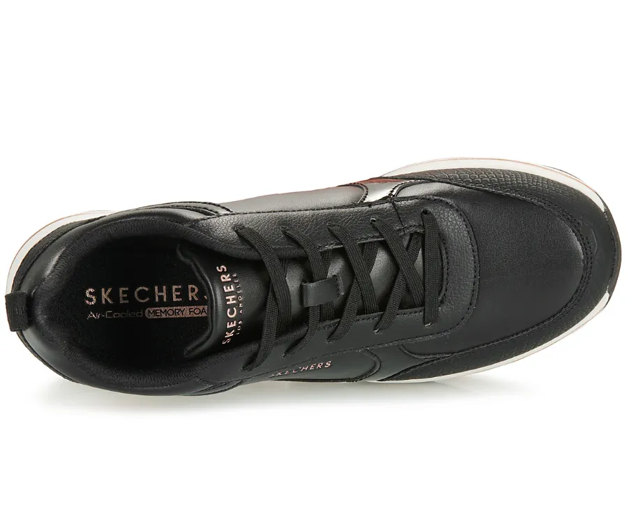 Skechers Womens Trainer Billion 2 Fine Shine Black