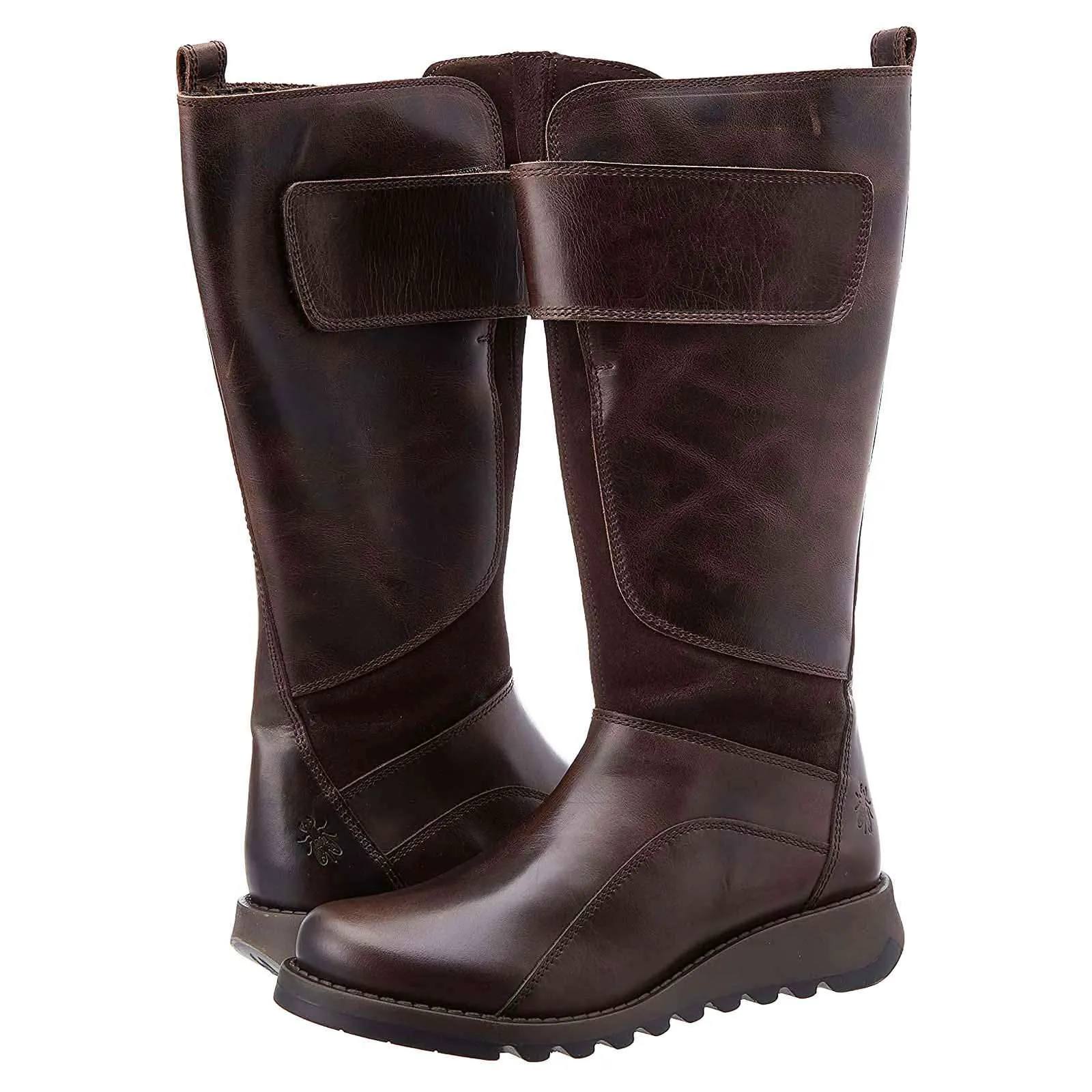 Stun814Fly Rug Oiled Suede Women's Mid Calf Boots