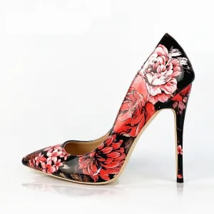 TEEK - Floral Fixation Heels | Various Colors Heights/Flat