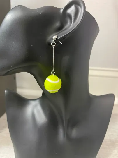 Tennis Ball Dangle Earrings | Women's Tennis Earrings | Tennis Jewelry for Women