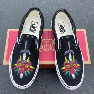 The Legend of Zelda Majora's Mask and Master Sword - Custom Slip Ons